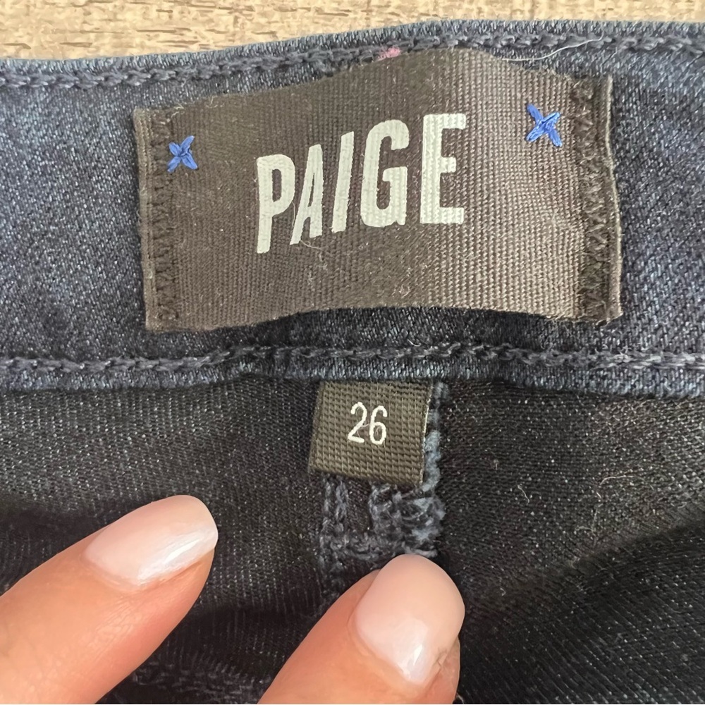 PAIGE Women's Dark Blue Verdugo Ankle Skinny Jeans Preppy Classic Mom 26 - Picture 3 of 4